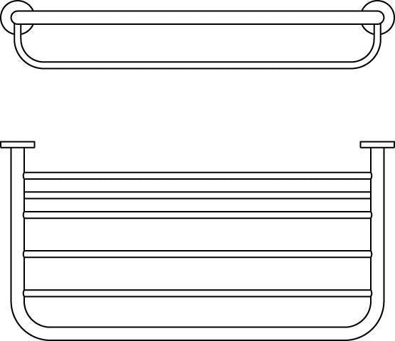 Ideal Standard IOM Badetuchablage 570 mm Chrom – Wandmontage mit verdeckter Befestigung