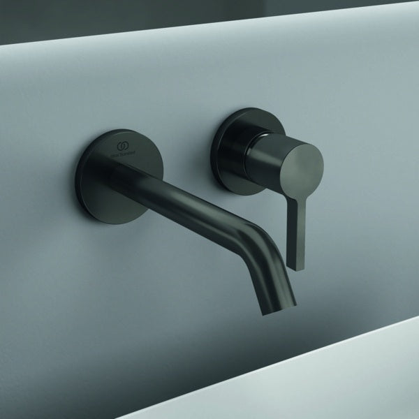 Ideal Standard Joy Wand-Waschtischarmatur in Brushed Gold, 180 mm Auslauf, runde Rosette