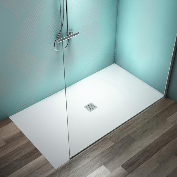 Ideal Standard Ultra Flat S + Rechteck-Brausewanne 1800x1000mm, Ablauf zentriert, Weiß Matt