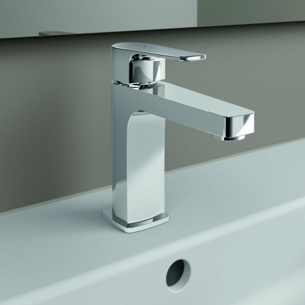 Ideal Standard Cerafine D Waschtischarmatur, Einhandhebelmischer mit Kaltstart-Funktion, Chrom, 120 mm Ausladung