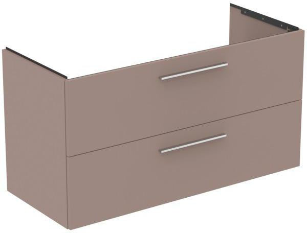Ideal Standard i.life B Möbelwaschtischunterschrank 1200 mm, 2 Auszüge, Weiß matt, Siphon links