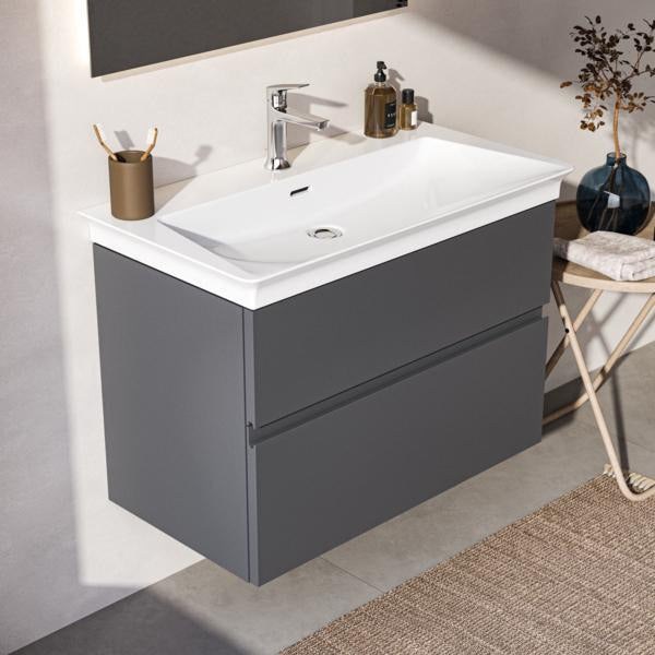Ideal Standard Möbelwaschtisch La Dolce Vita 860 mm, 1 Hahnloch, mit Überlauf, Weiß