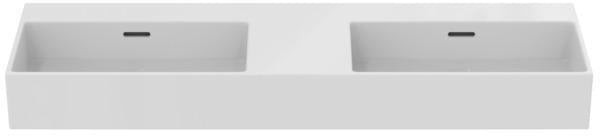 Ideal Standard Doppelwaschtisch Extra 1215 mm ohne Hahnloch mit Überlauf Weiß