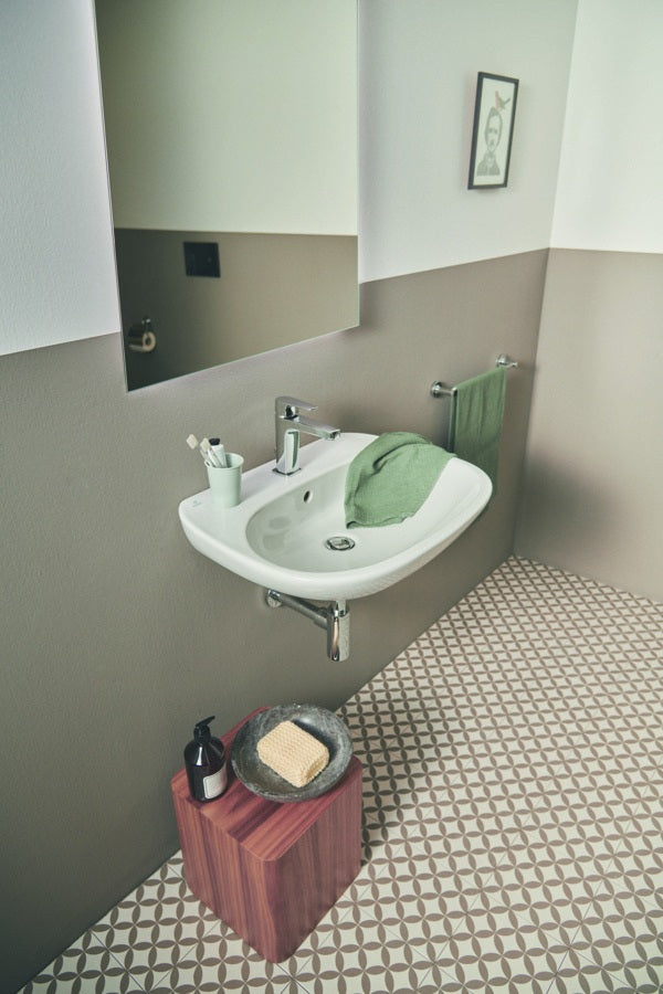 Ideal Standard Cerafine D Waschtischarmatur, Einhandhebelmischer mit Kaltstart-Funktion, Chrom, 120 mm Ausladung