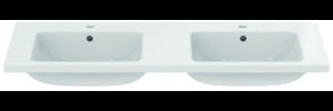 Ideal Standard i.life B Möbel-Doppelwaschtisch 1210 mm Weiß mit Überlauf und 2x 1 Hahnloch