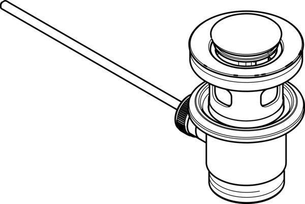 IDEAL STANDARD Ablaufgarnitur A961230AA Chrom – für Waschtische, glänzend verchromt