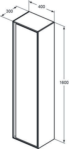 IDEAL STANDARD Glaseinlegeboden Connect Air für Hoch- und Halbhochschrank, 230 mm