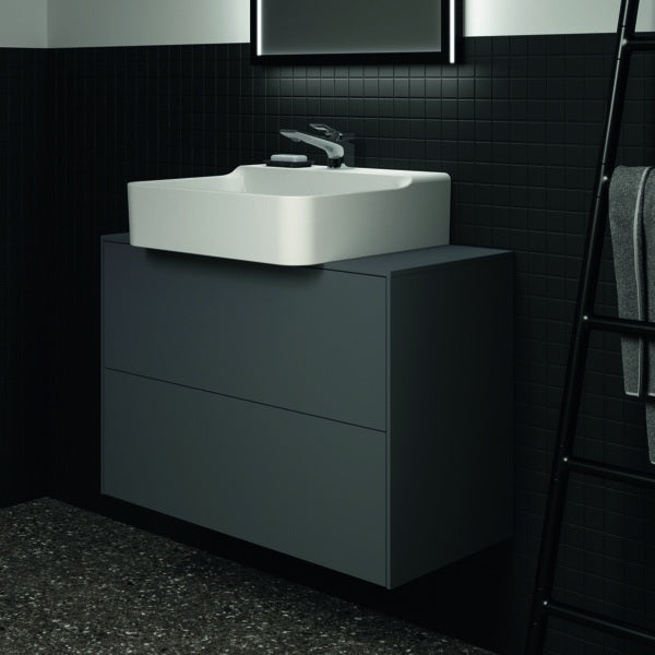 Ideal Standard Conca Waschtischunterschrank Eiche hell 802 mm – 2 Auszüge, Push-Open, wandhängend