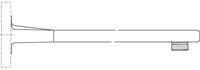 Ideal Standard Archimodule Wandanschluss 370 mm Chrom – Aufputz Kopfbrauseanschluss