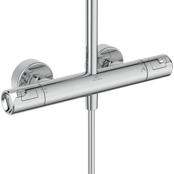 Ideal Standard Ceratherm T50 Duschsystem mit Thermostat & Teleskopfunktion in Chrom