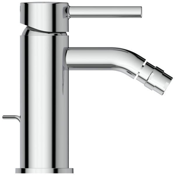 IDEAL STANDARD Ceraline Bidetarmatur mit Ablaufgarnitur, Chrom, 106 mm Ausladung