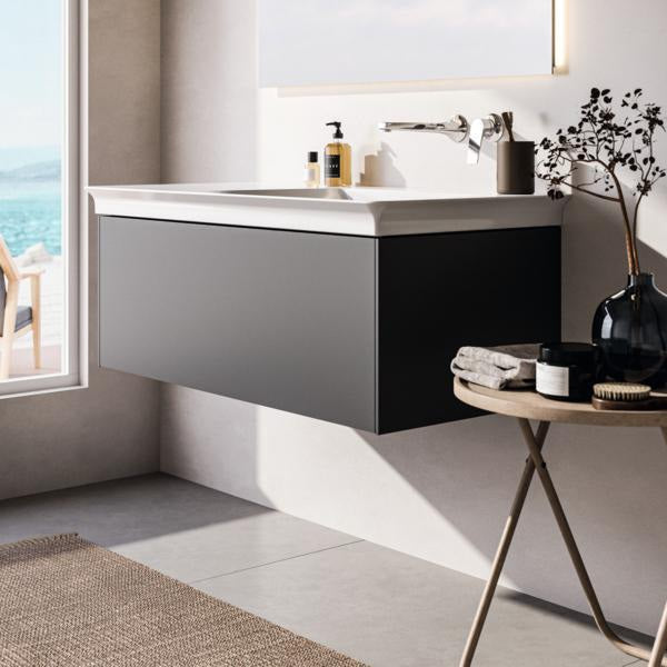 Ideal Standard Möbelwaschtisch La Dolce Vita 1060 mm ohne Hahnloch, mit Überlauf, Ablage links, Weiß