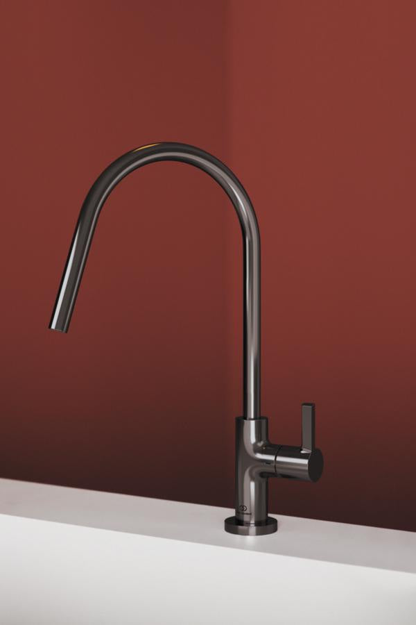 IDEAL STANDARD Gusto Küchenarmatur mit 238 mm Ausladung in Silver Storm – Einhebel-Spültischarmatur