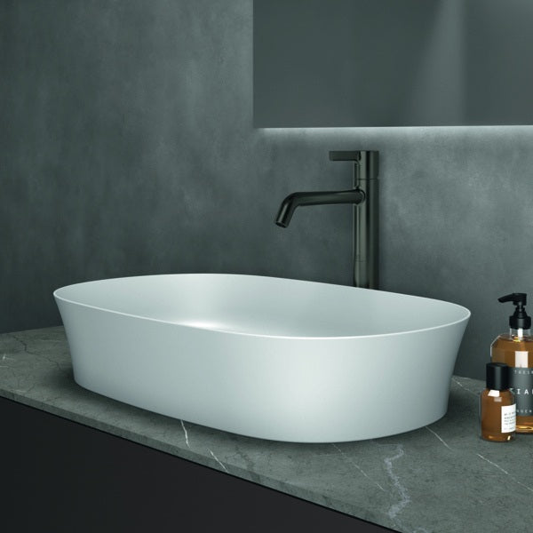 Ideal Standard Ipalyss Aufsatzschale 600x380x120 mm Seidenweiß ohne Hahnloch und Überlauf