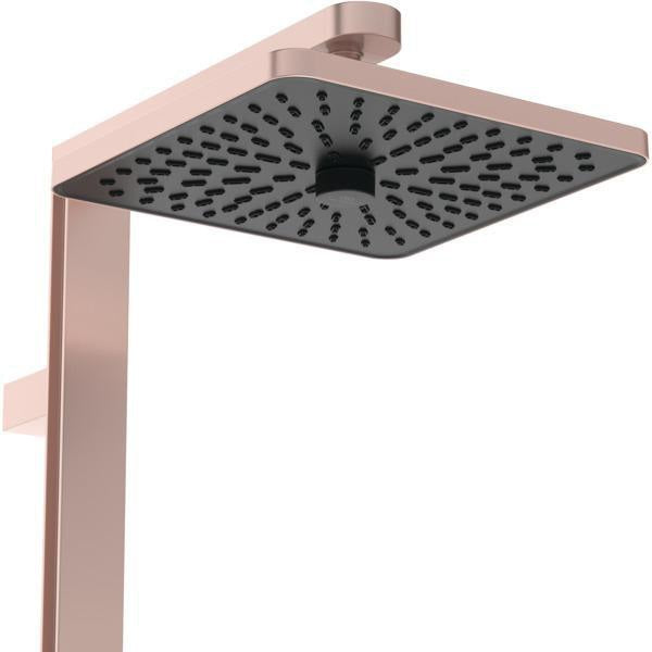 Ideal Standard Duschsystem Ceratwist Alu+ mit 2 Ablagen, Hand- und Kopfbrause, ohne Armatur