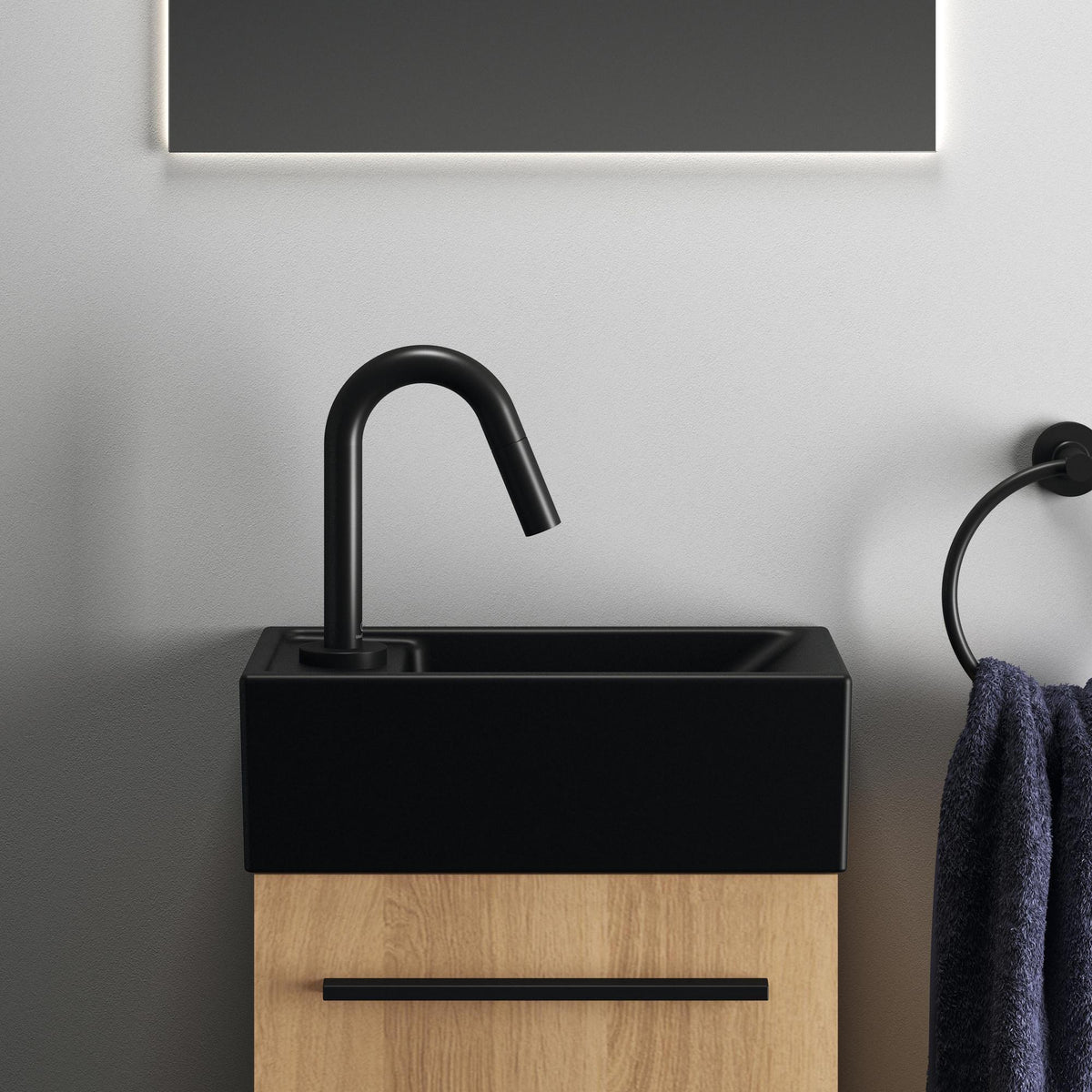 Ideal Standard i.life Möbelgriff 267 mm Schwarz matt für Unterschränke