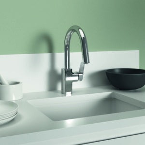 IDEAL STANDARD Ceraplan Küchenarmatur ausziehbar 216 mm hoher Rohrauslauf Niederdruck Chrom