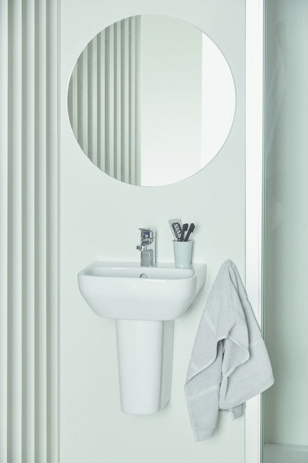 Ideal Standard i.life A Handwaschbecken 400x360x150mm Weiß mit 1 Hahnloch und Überlauf