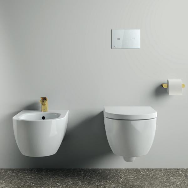 Ideal Standard Papierrollenhalter Conca, rund, Brushed Gold, Messing, verdeckte Befestigung
