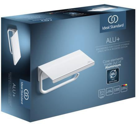 Ideal Standard Alu+ Papierrollenhalter mit Klappe – Wandmontage, Aluminium, Rose