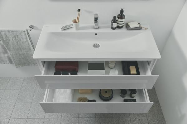 Ideal Standard Edge Waschtischarmatur Slim Chrom 5 l/min mit Ablaufgarnitur 120 mm Ausladung