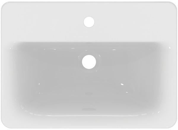 Ideal Standard Connect Einbauwaschtisch 580x420mm Weiß mit Ideal Plus | 1 Hahnloch