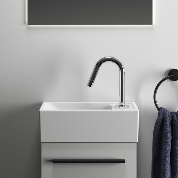 Ideal Standard i.life S Handwaschbecken 370x210x120mm Weiß, 1 Hahnloch rechts, ohne Überlauf