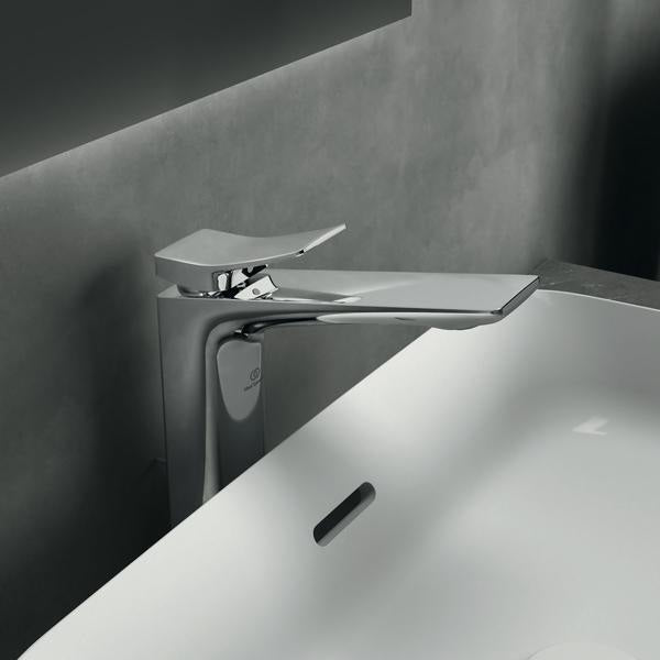 Ideal Standard Conca Waschtischarmatur Brushed Gold mit Ablaufgarnitur und 150 mm Auslauf