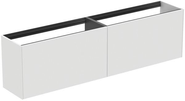 Ideal Standard Conca Waschtischunterschrank 1985 mm, 2 Auszüge, Anthrazit, wandhängend, ohne Platte