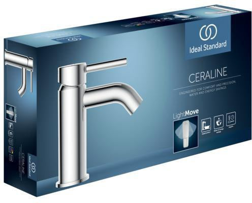 Ideal Standard Ceraline Waschtischarmatur – 5 l/min, ohne Ablaufgarnitur, Ausladung 100 mm, Chrom