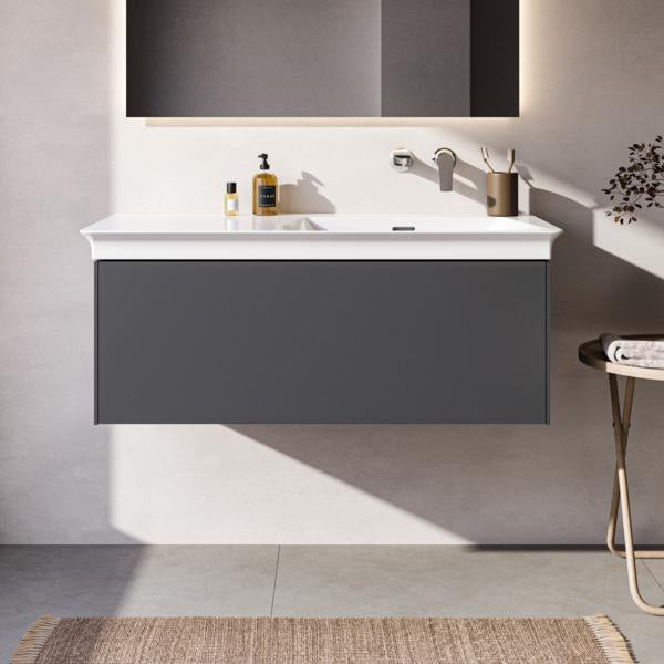 Ideal Standard Möbelwaschtisch La Dolce Vita 1060 mm ohne Hahnloch, mit Überlauf, Ablage links, Weiß