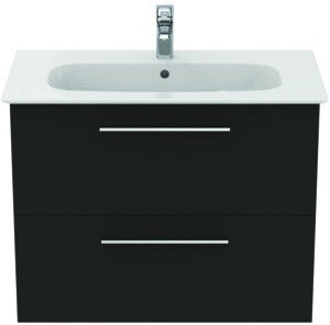Ideal Standard i.life A Möbelpaket mit Waschtisch 80 cm und Unterschrank, Weiß matt, Chrom Griff