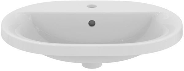 IDEAL STANDARD Connect Einbauwaschtisch oval 620 mm mit Ideal Plus Beschichtung