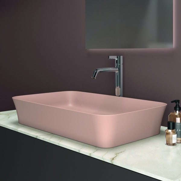 IDEAL STANDARD Ipalyss Schale 650x400x120 mm Seidenweiß – Aufsatzwaschtisch ohne Hahnloch & Überlauf