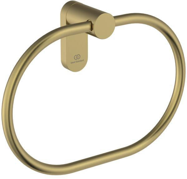 IDEAL STANDARD Handtuchring Conca rund in Brushed Gold – Wandmontage mit verdeckter Befestigung