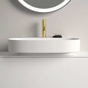 IDEAL STANDARD Aufsatzwaschtisch Linda-X 600x500mm, 1 Hahnloch, mit Überlauf, weiß