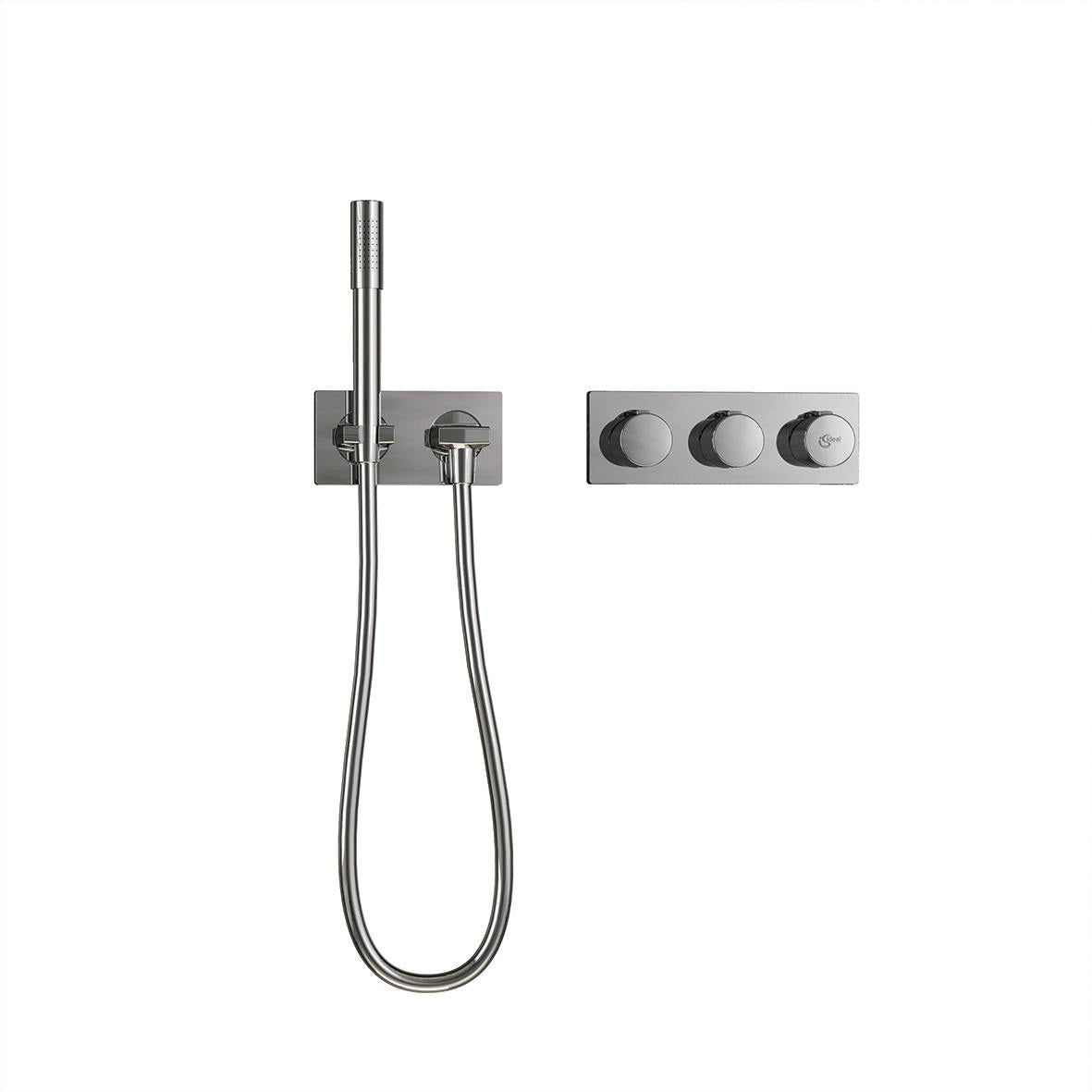 Ideal Standard Archimodule Badeanwendung für Multiplex Trio, Chrom – Unterputz Set mit Handbrause
