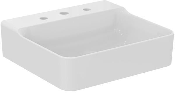 IDEAL STANDARD Conca Aufsatzwaschtisch 500x450x145 mm Weiß mit 3 Hahnlöchern