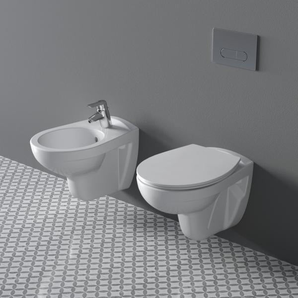 Ideal Standard WC-Sitz Eurovit in Weiß – Duroplast mit Deckel und Edelstahl-Scharnieren