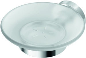 Ideal Standard IOM Seifenschale aus satiniertem Glas mit verchromter Wandhalterung