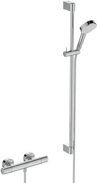 IDEAL STANDARD Brausekombination Ceratherm T25 N 900 mm mit Thermostat, 2-Funktions-Handbrause, Chrom