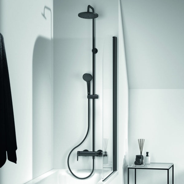 Ideal Standard Duschsystem Cerafine O mit Badearmatur Chrom – Regenkopfbrause & Handbrause