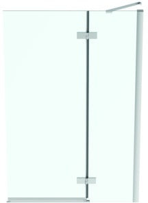 Ideal Standard i.life Duschwand mit Tür 400/600 mm rechts, Silber – Badewannen-Duschwand aus Sicherheitsglas