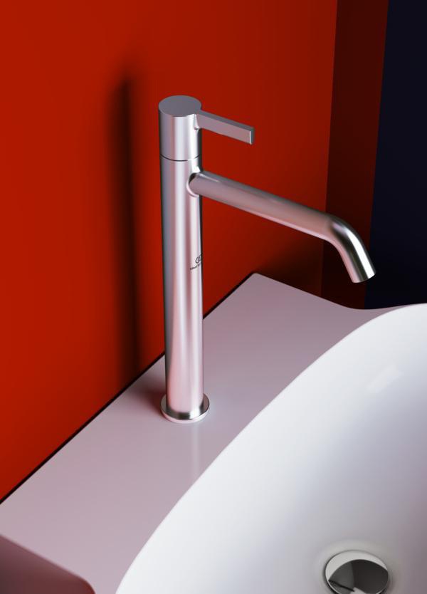 Ideal Standard Standventil Joy 170 mm Ausladung in Magnetic Grey – verlängerter Sockel, keramische Dichtscheiben