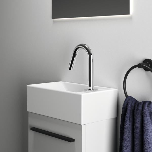 Ideal Standard i.life S Handwaschbecken 370x210x120mm Weiß, 1 Hahnloch rechts, ohne Überlauf