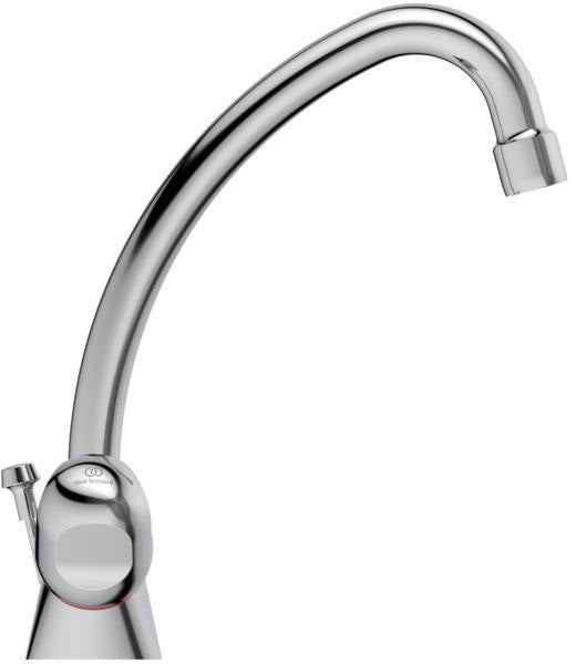 Ideal Standard Alpha Waschtisch-Zweigriffarmatur Chrom 155 mm mit Ablaufgarnitur