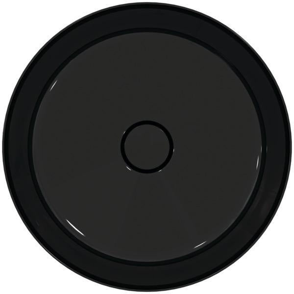 Ideal Standard Ipalyss Aufsatzwaschbecken 400x400mm Schwarz ohne Hahnloch ohne Überlauf