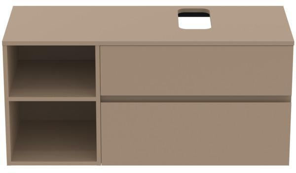 Ideal Standard Finesse Waschtischunterschrank 1202 mm, 2 Auszüge, Greige matt
