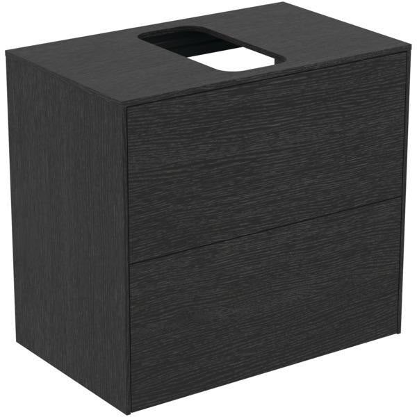 Ideal Standard Conca WT-Unterschrank 602 mm, 2 Auszüge, Push-Open & Softclose, Anthrazit