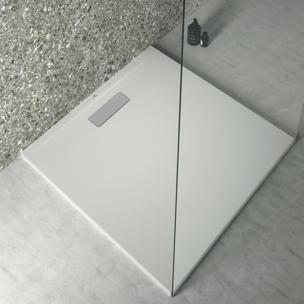 Ideal Standard Ultra Flat New Quadrat-Brausewanne 900x900x25 mm Weiß – bodenebener Einbau
